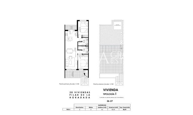 New Build - Top Floor Bungalow -
Pilar de la Horadada - pueblo