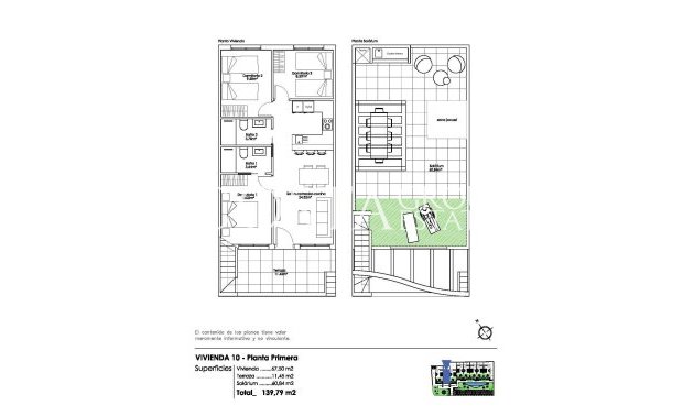 New Build - Top Floor Bungalow -
Pilar de la Horadada - Parque Ramon eugenio Escudero